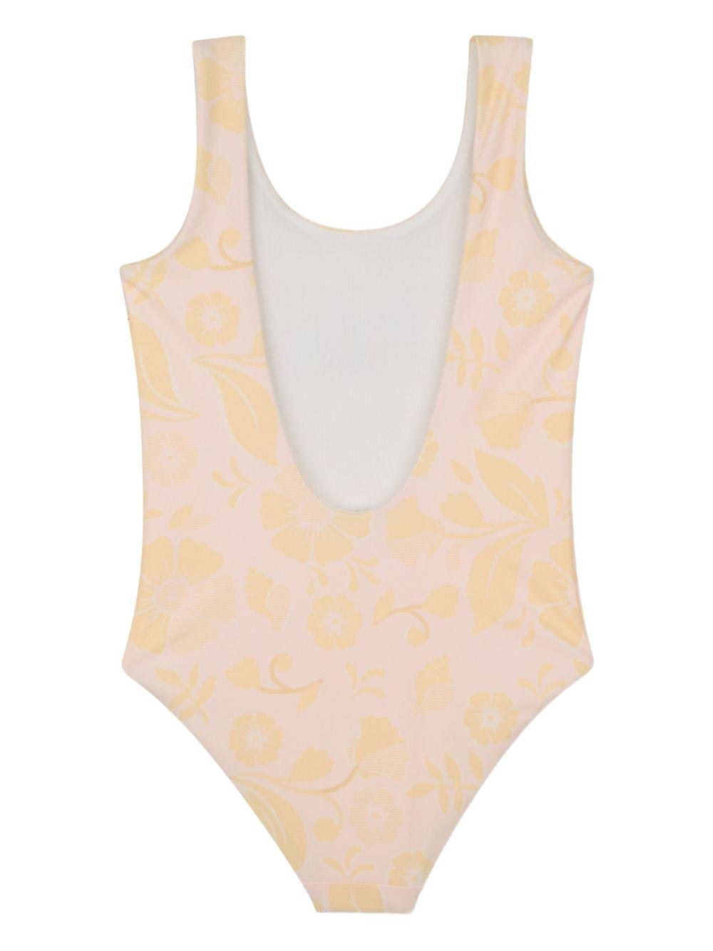 Costume da bagno per bambina Chloé Kids rosa con stampa a fiori - Rubino Kids