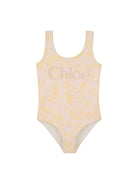 Costume da bagno per bambina Chloé Kids rosa con stampa a fiori - Rubino Kids