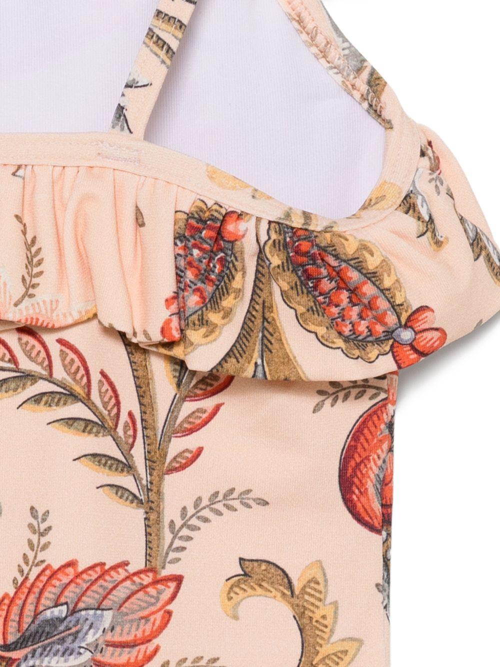 Costume da bagno per bambina ETRO KIDS beige con motivo floreale - Rubino Kids