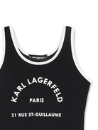 Costume da bagno per bambina Karl Lagerfeld Kids nero con stampa - Rubino Kids