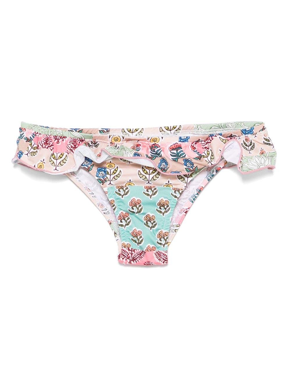 Costume da bagno per bambina MC2 Saint Barth Kids multicolore a fiori - Rubino Kids