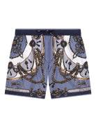 Costume da bagno per bambino Dolce & Gabbana Kids blu con stampa - Rubino Kids