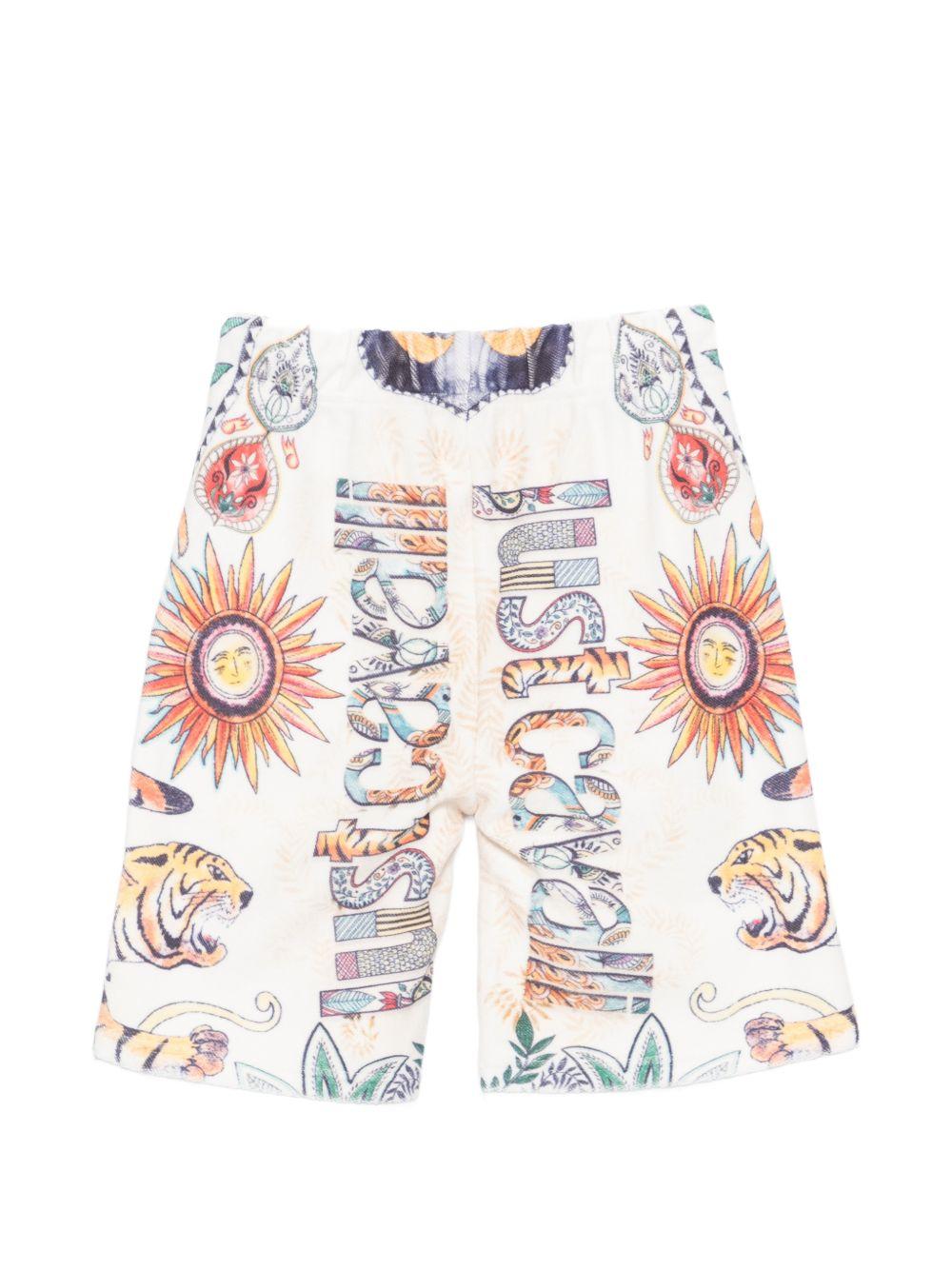 Costume da bagno per bambino Just Cavalli Kids blu e verde con stampa - Rubino Kids