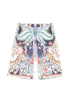 Costume da bagno per bambino Just Cavalli Kids blu e verde con stampa - Rubino Kids