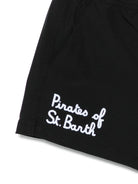 Costume da bagno per bambino MC2 Saint Barth Kids nero con motivo ricamato - Rubino Kids