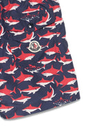 Costume da bagno per bambino Moncler Enfant blu con stampa - Rubino Kids