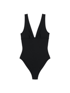 Costume da bagno per donna MC2 Saint Barth nero con scollo a V - Rubino Kids