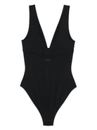 Costume da bagno per donna MC2 Saint Barth nero con scollo a V - Rubino Kids