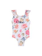 Costume da bagno per neonata Chloé Kids bianco con stampa a fiori - Rubino Kids