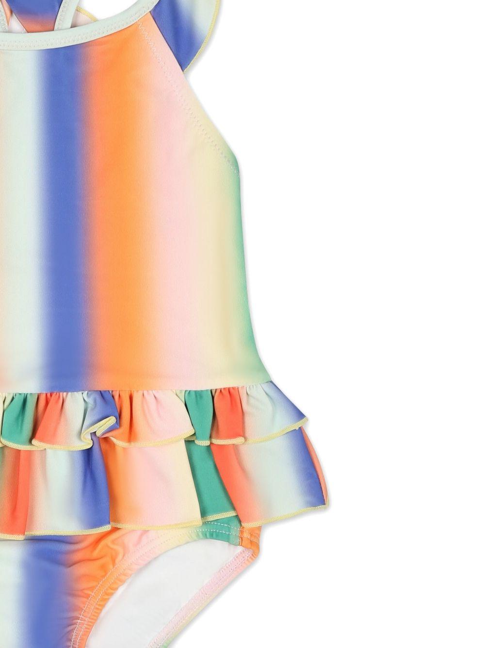 Costume da bagno per neonata Molo multicolor con dettagli con ruches - Rubino Kids