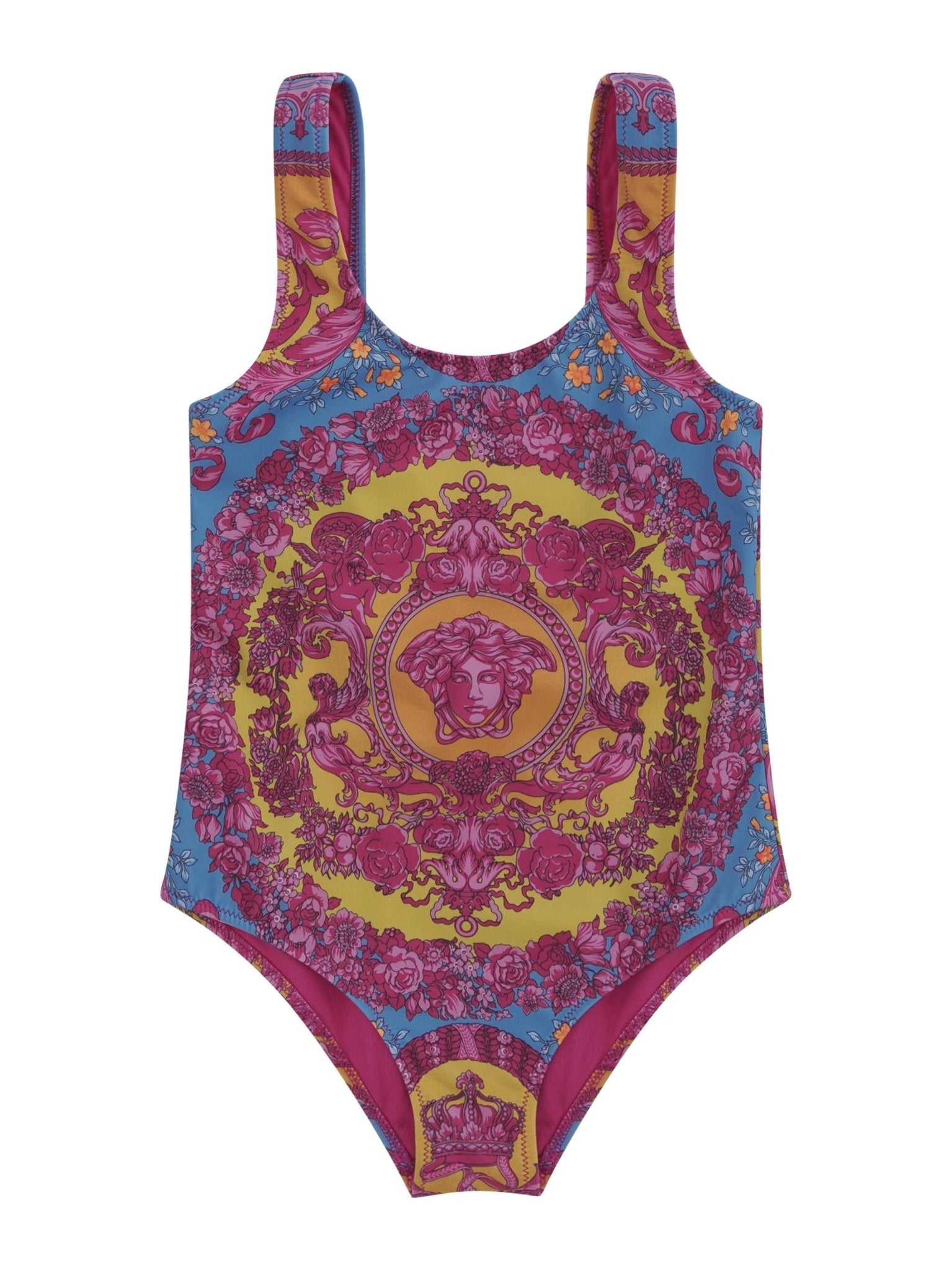 Costume da bagno per neonata Versace Kids multicolor con stampa motivo Medusa - Rubino Kids