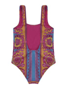 Costume da bagno per neonata Versace Kids multicolor con stampa motivo Medusa - Rubino Kids