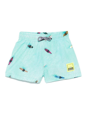 Costume da bagno per neonato Molo azzurro con stampa grafica