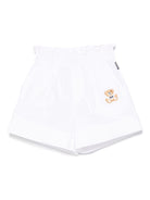 Costume da bagno Teddy Bear per bambina Moschino Kids bianco con orlo con risvolto - Rubino Kids