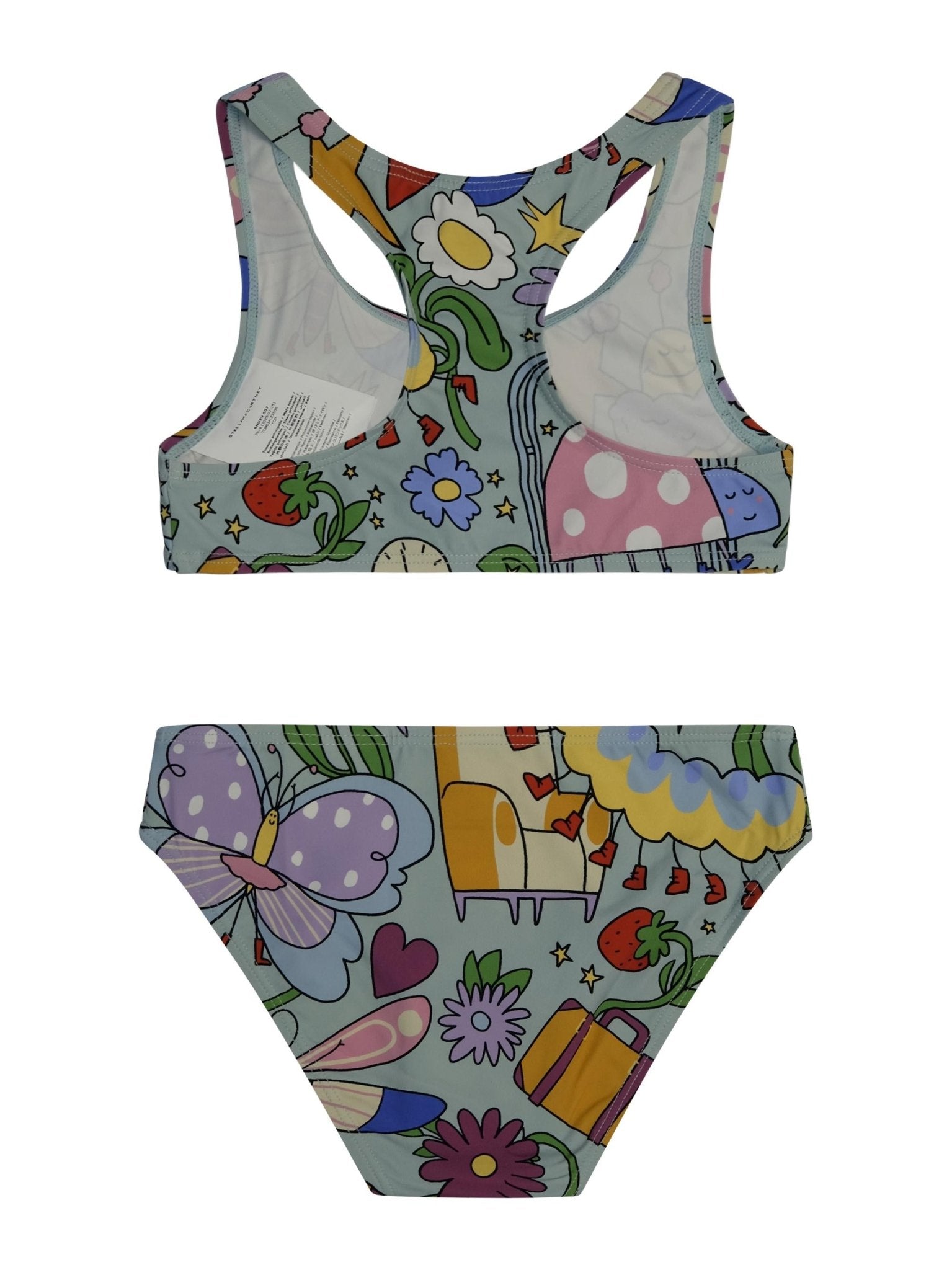 Costume due pezzi per bambina Stella McCartney Kids multicolore con stampa grafica all - over - Rubino Kids