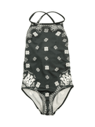 Costume intero per bambina Amiri Kids verde con stampa Paisley - Rubino Kids