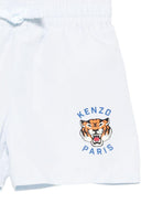 Costume per bambin Kenzo Kids bianco con stampa logo sul davanti - Rubino Kids