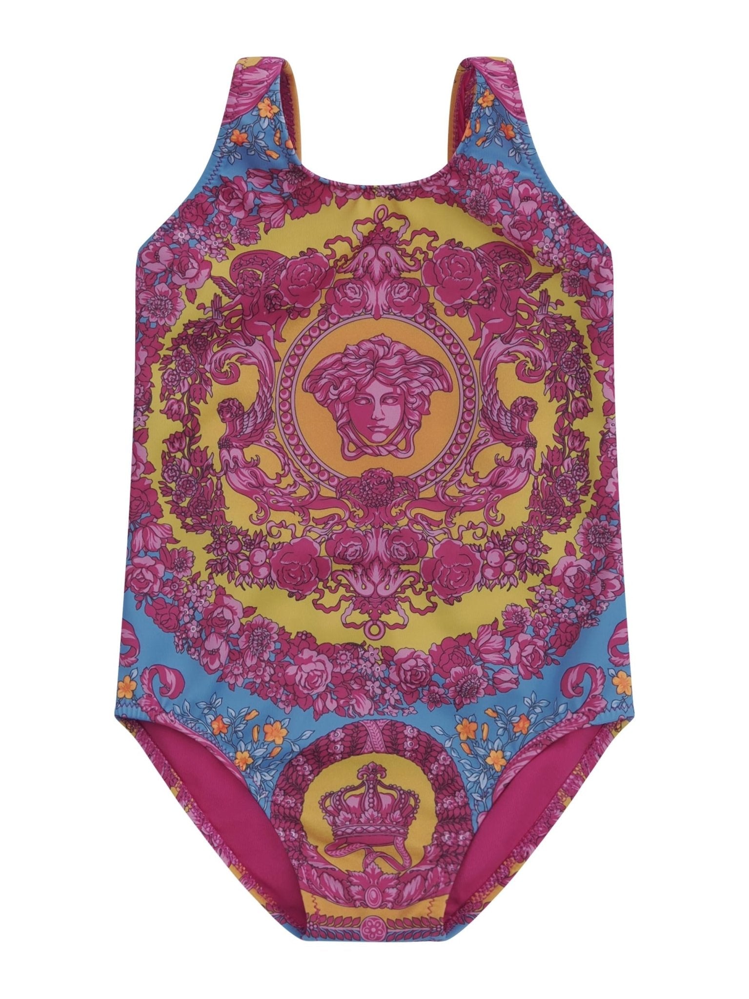 Costume per bambina Versace Kids multicolor con medusa sul davanti - Rubino Kids