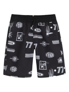 Costume per bambino Boss Kids nero con stampa grafica all - over - Rubino Kids