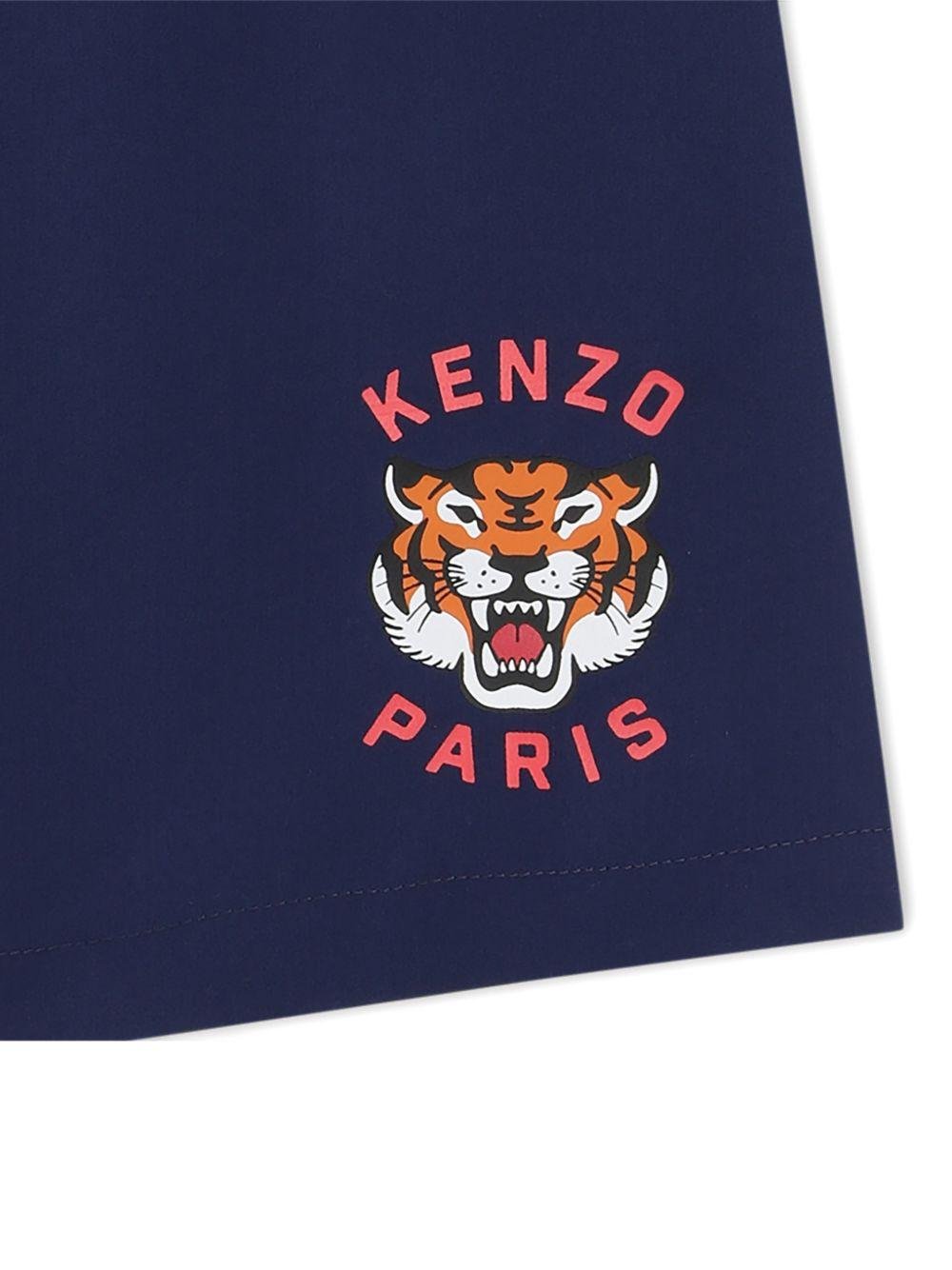 Costume per bambino Kenzo Kids blu con stampa logo - Rubino Kids