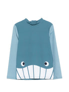 Costume per bambino Stella McCartney Kids azzurro con stampa grafica balena - Rubino Kids
