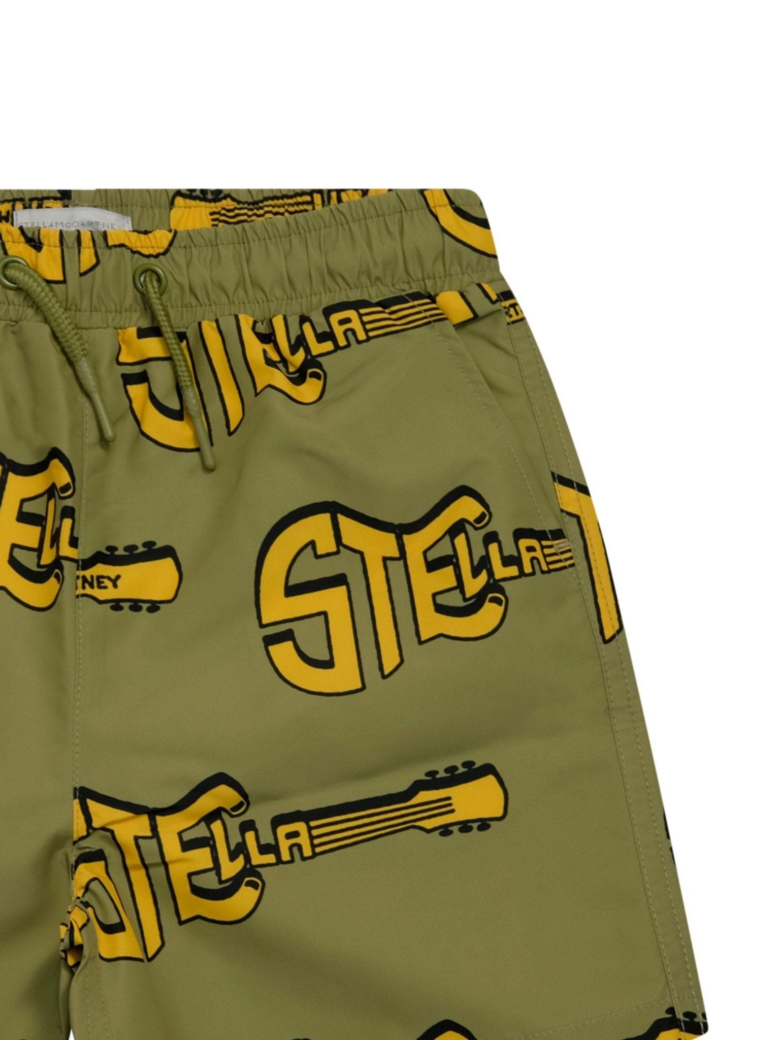 Costume per bambino Stella McCartney Kids verde con stampa logo all - over - Rubino Kids