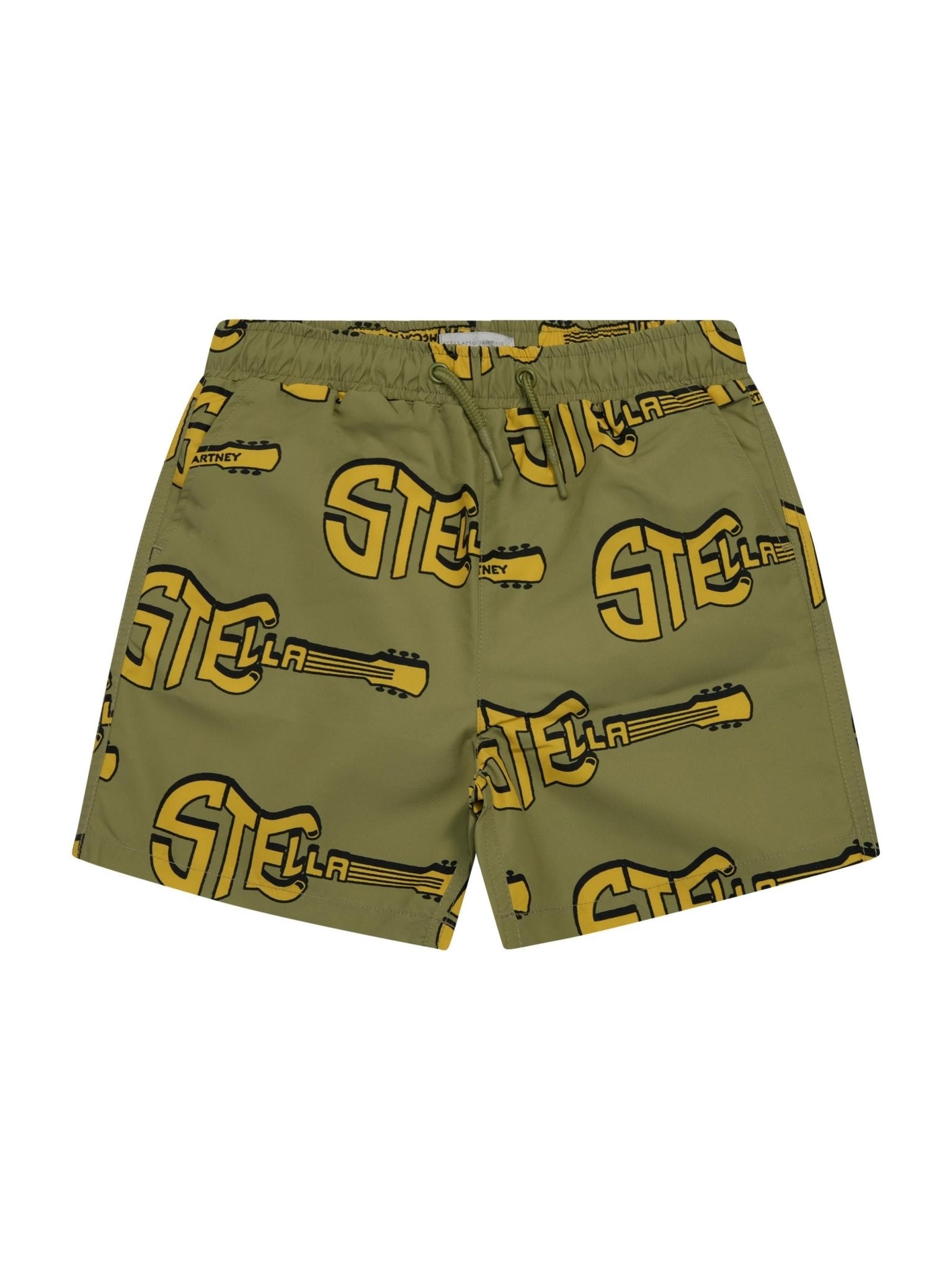 Costume per bambino Stella McCartney Kids verde con stampa logo all - over - Rubino Kids