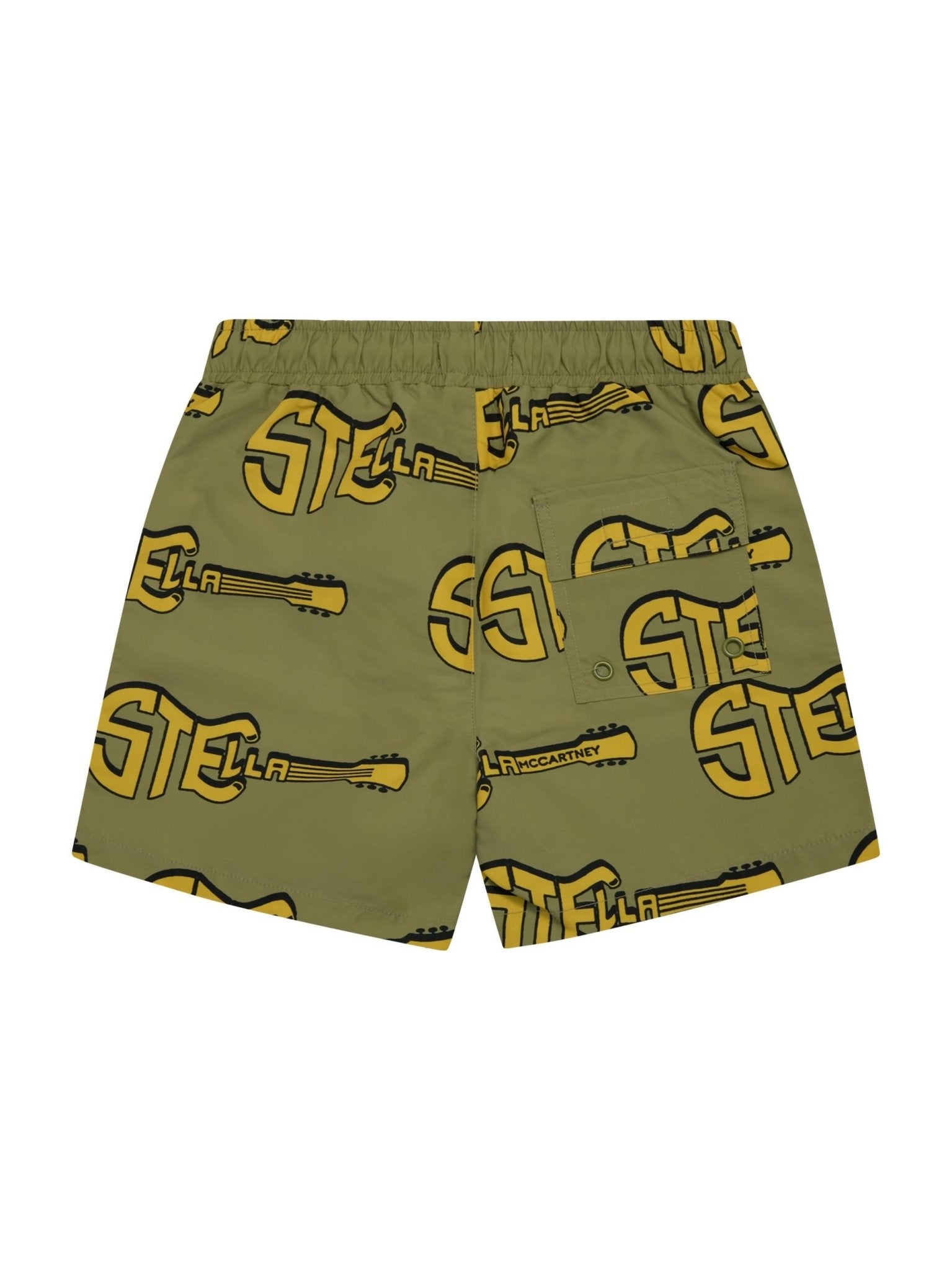 Costume per bambino Stella McCartney Kids verde con stampa logo all - over - Rubino Kids