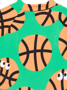 Costume per bambino Stella McCartney Kids verde con stampa palle da basket - Rubino Kids