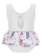 Costume per neonata Monnalisa bianco con motivo a fiori - Rubino Kids