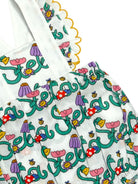 Costume per neonata Stella McCartney Kids bianco con stampa logo all - over - Rubino Kids