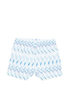 Costume per neonato Missoni Kids blu con motivo a zig - zag - Rubino Kids