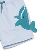 Costume per neonato Stella McCartney Kids azzurro con stampa grafica balene - Rubino Kids