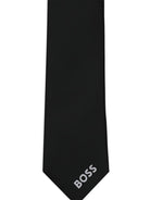 Cravatta per bambino Boss Kids nera con logo sul davanti - Rubino Kids