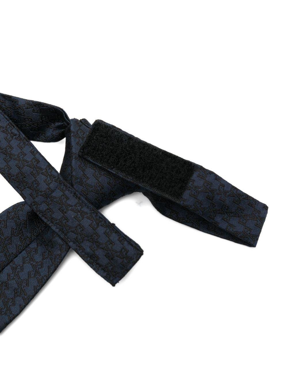 Cravatta per bambino Emporio Armani Kids blu con motivo aquila - Rubino Kids