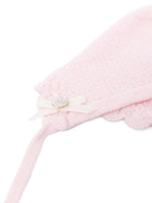 Cuffia per neonata Paz Rodríguez rosa con bordo smerlato - Rubino Kids