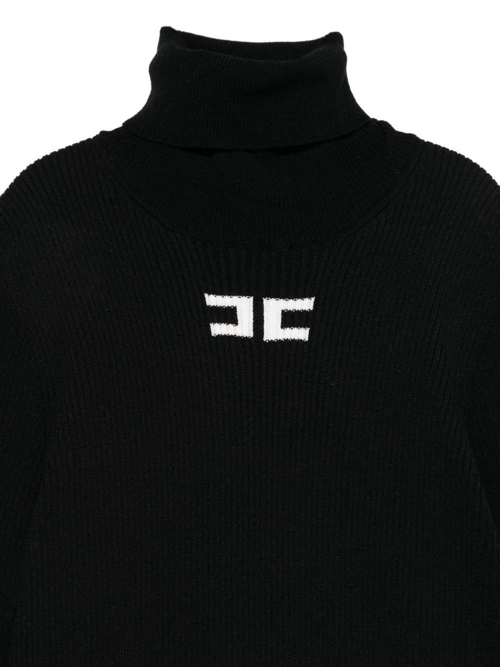 Elisabetta Franchi La Mia Bambina black cardigan for girls with