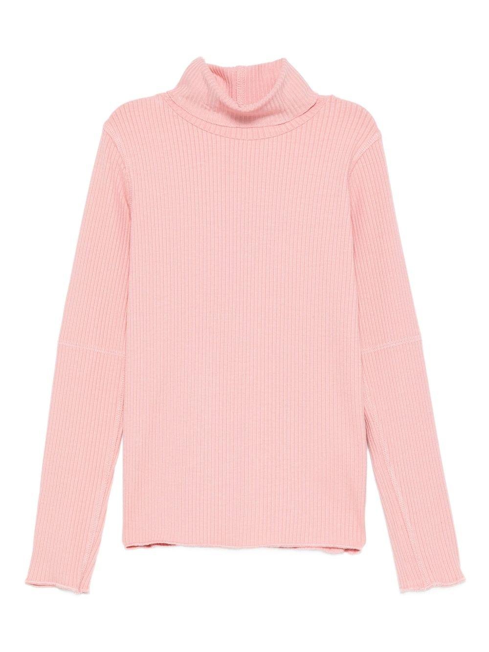 Dolcevita per bambina Molo rosa con orlo dritto - Rubino Kids