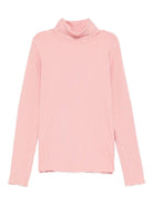 Dolcevita per bambina Molo rosa con orlo dritto - Rubino Kids