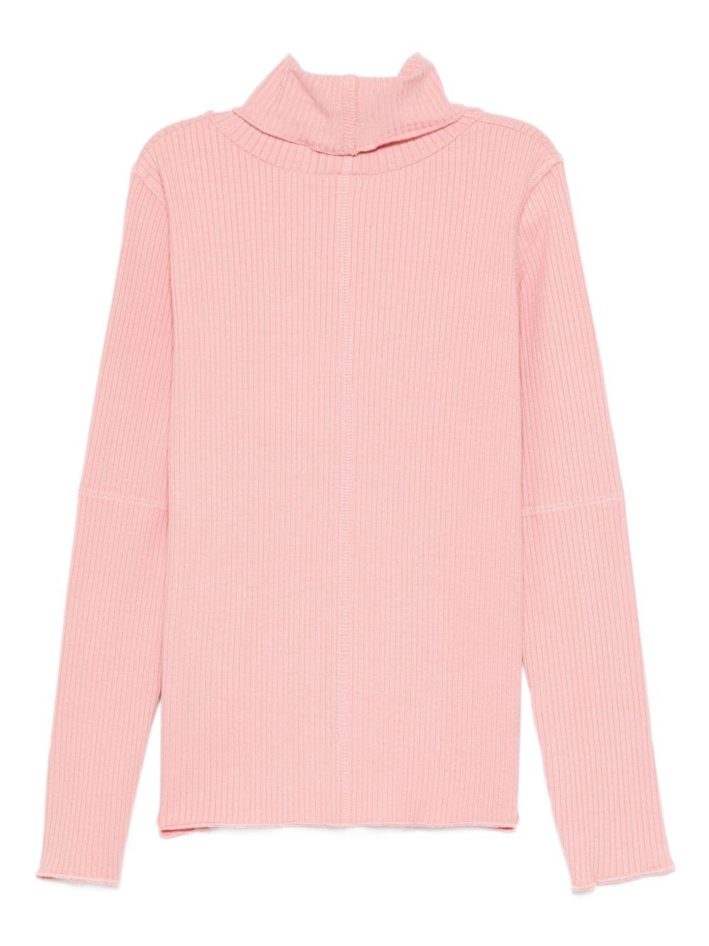 Dolcevita per bambina Molo rosa con orlo dritto - Rubino Kids