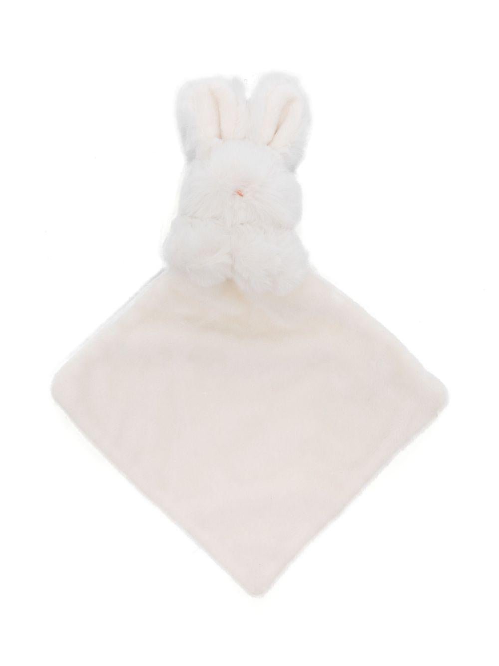 Doudou coniglio per neonato Bonpoint bianco con trama effetto lana - Rubino Kids