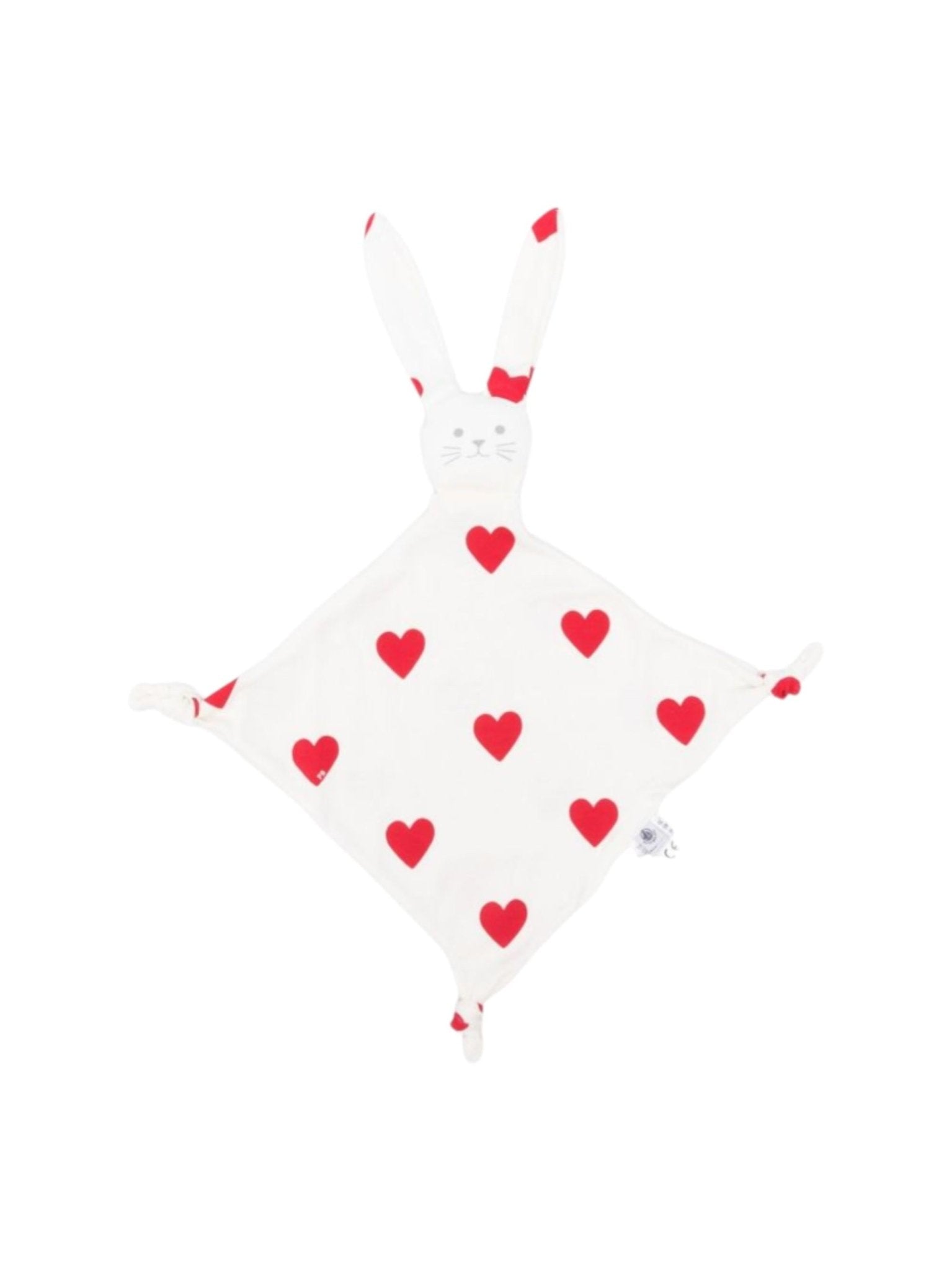 Doudou per neonati Petit Bateau bianco a forma di coniglio - Rubino Kids