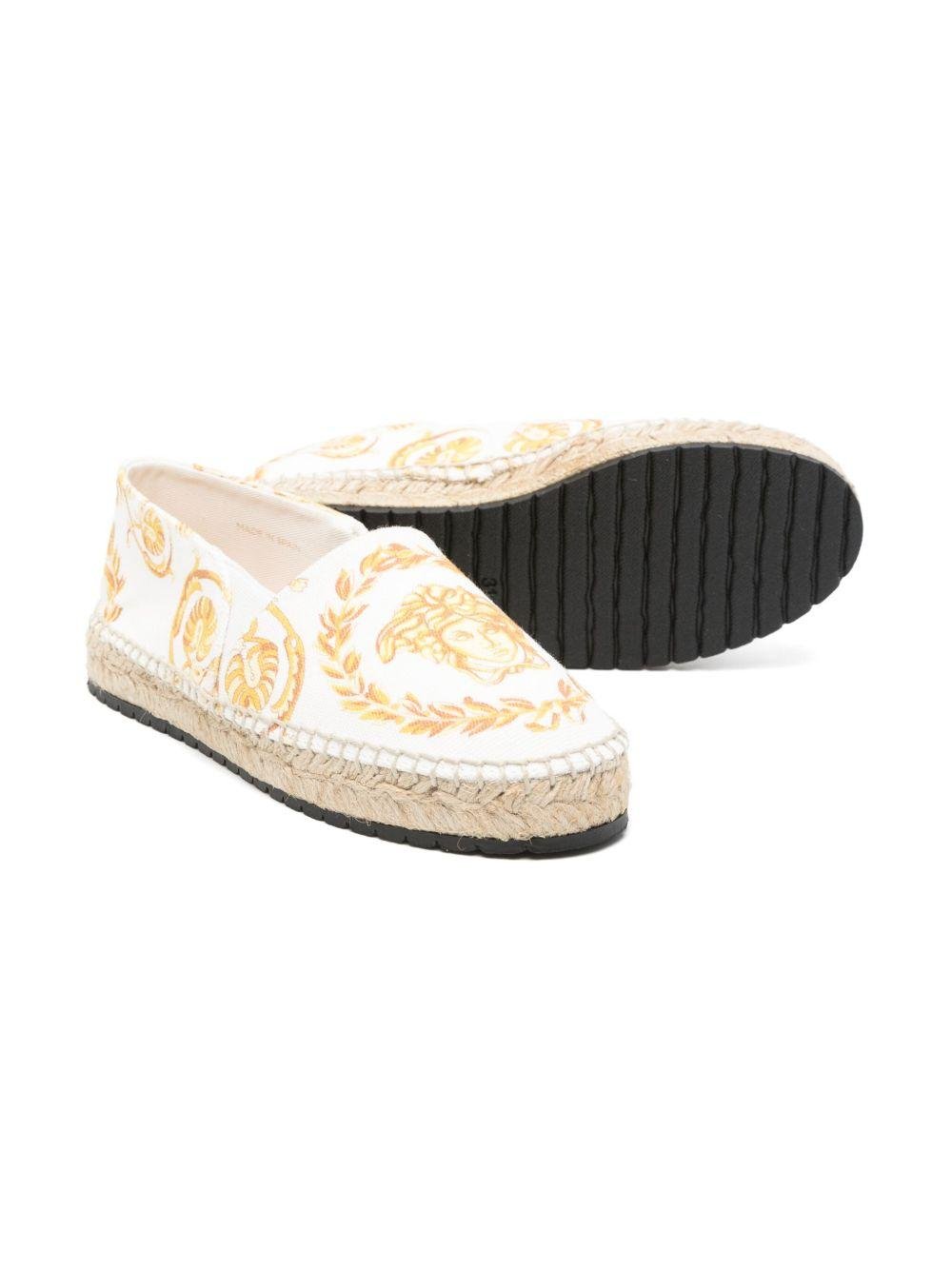 Espadrillas Medusa per bambina Versace Kids bianco con soletta con logo - Rubino Kids