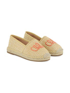 Espadrilles per bambina Chloé Kids beige con ricamo - Rubino Kids