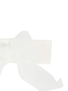 Fascia in cotone per neonata La Stupenderia bianca con fiocco - Rubino Kids