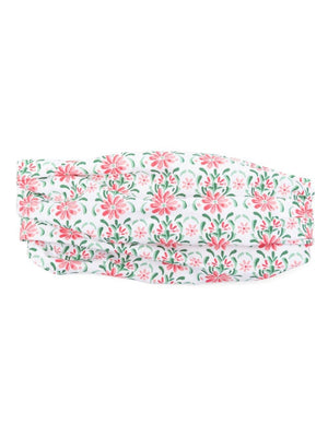 Fascia per capelli per neonata Mariella Ferrari bianco con stampa floreale
