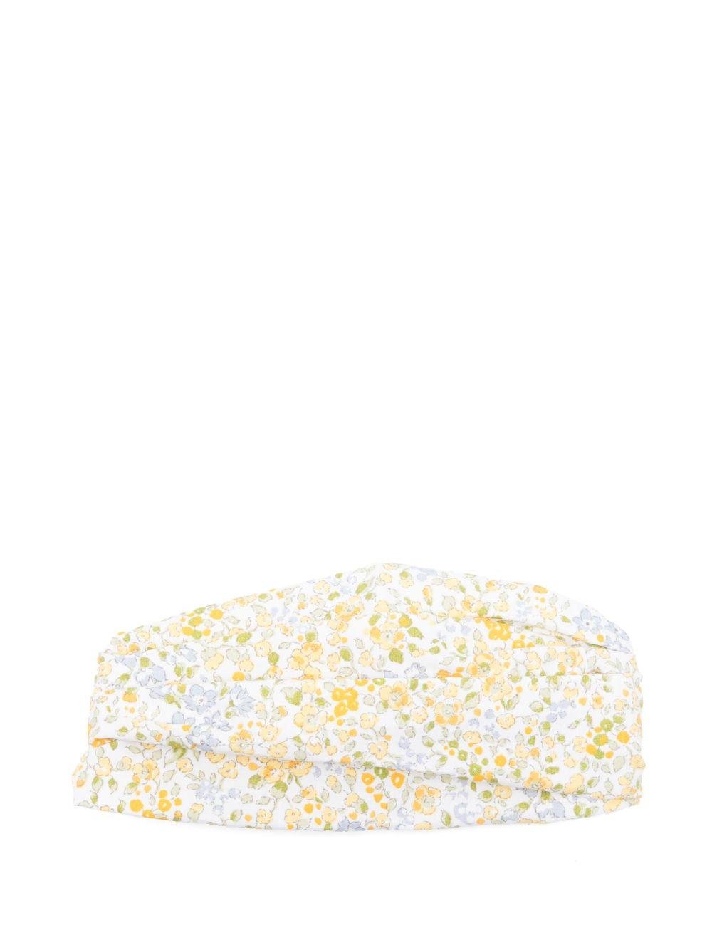 Fascia per capelli per neonata Mariella Ferrari bianco con stampa floreale - Rubino Kids