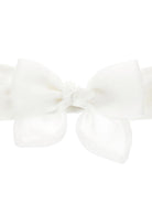 Fascia per capelli per neonata Monnalisa bianca con dettaglio con fiocco - Rubino Kids