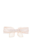 Fascia per capelli per neonata Monnalisa rosa con dettaglio con fiocco - Rubino Kids