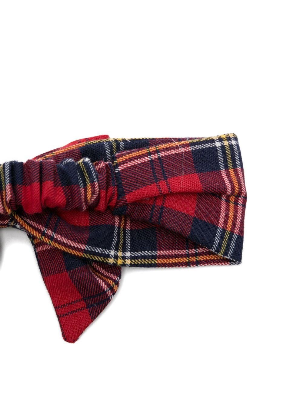 Fascia per capelli per neonata Monnalisa rosso con dettaglio fiocco - Rubino Kids